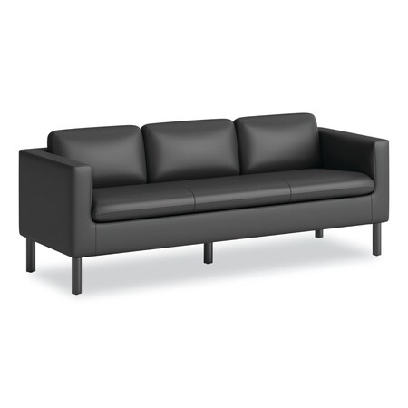 Hon Parkwyn Series Sofa, 77w x 26.75d x 29h, Black HONVP3LSOFABLK